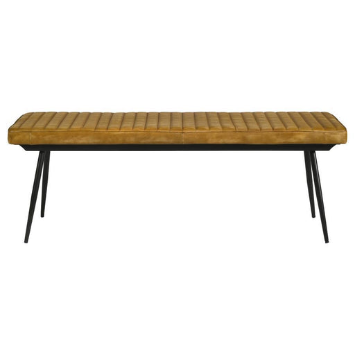 Misty - Leather Upholstered Dining Bench - Antique Camel - Premium Upholstered Benches from CoasterEssence - Just $419! Shop now at Furniture Wholesale Plus  We are the best furniture store in Nashville, Hendersonville, Goodlettsville, Madison, Antioch, Mount Juliet, Lebanon, Gallatin, Springfield, Murfreesboro, Franklin, Brentwood