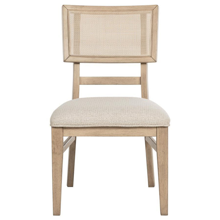 Kailani - Radio Weave Cane Dining Side Chair (Set of 2) - Beige Oak – Chair Sets by Coaster Fine Furniture at Furniture Wholesale Plus , Nashville furniture store