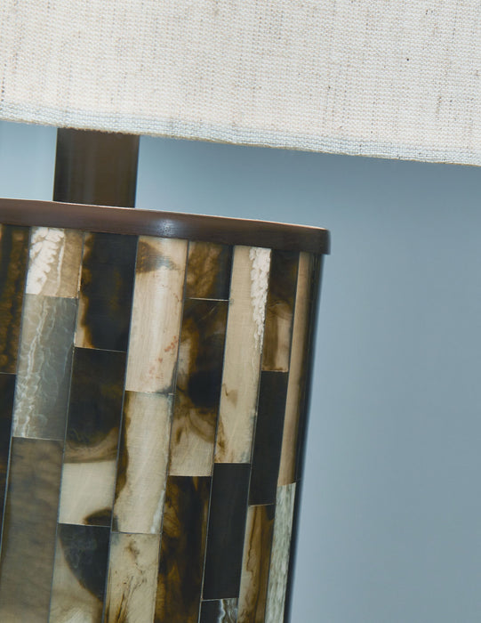 Ellford - Poly Table Lamp - Black / Brown / Cream – Table Lamps by Signature Design by Ashley® at Furniture Wholesale Plus , Nashville furniture store