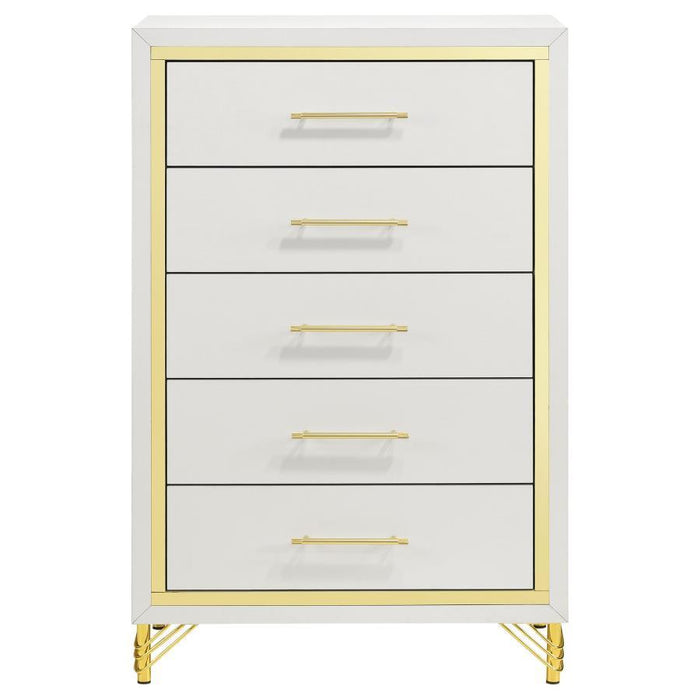 Lucia - 5-Drawer Bedroom Chest – Accent Chests by Coaster Fine Furniture at Furniture Wholesale Plus , Nashville furniture store