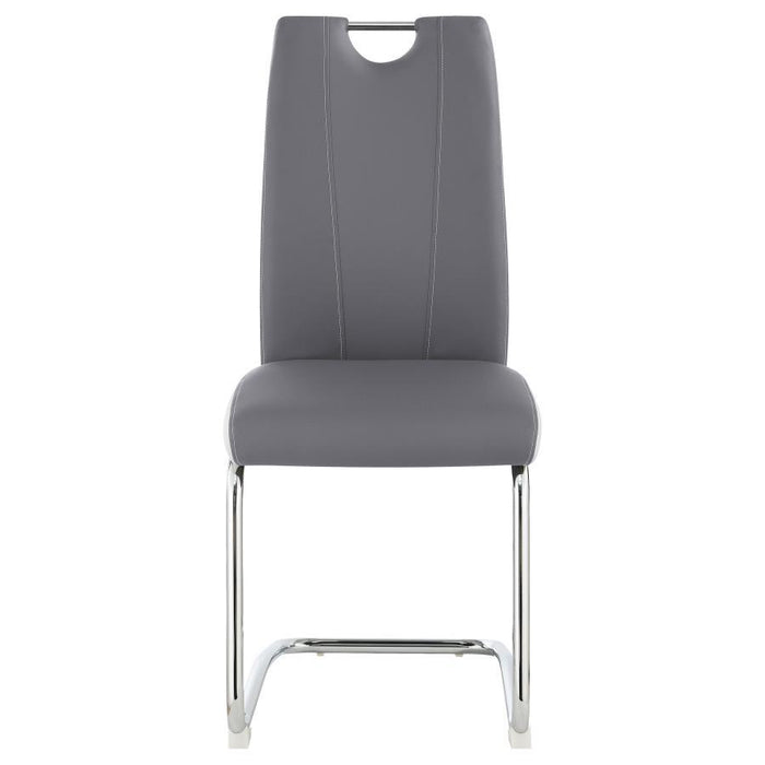 Brooklyn - Upholstered Dining Side Chair (Set of 4) - Gray – Chair Sets by CoasterEssence at Furniture Wholesale Plus , Nashville furniture store