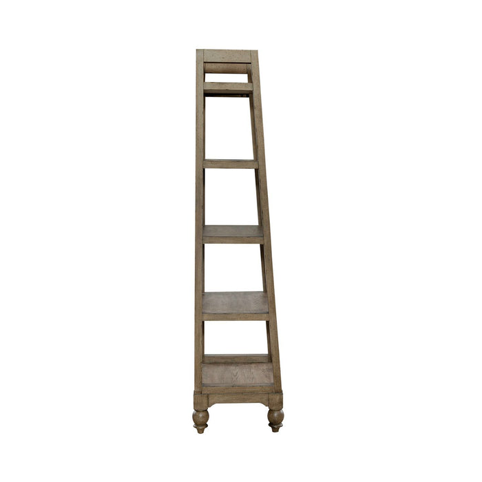 Americana Farmhouse - Wood Leaning Pier Bookcase - Dusty Taupe – Piers by Liberty Furniture at Furniture Wholesale Plus , Nashville furniture store