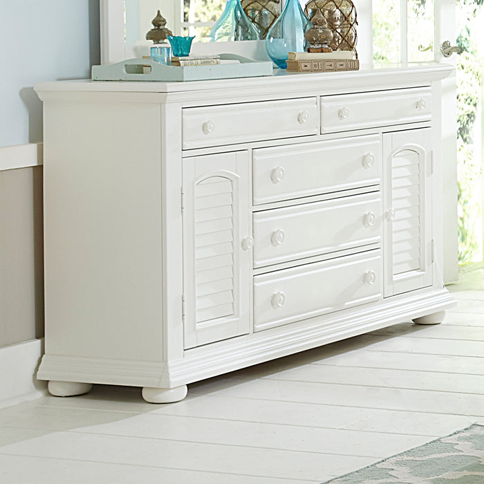 Summer House - 2 Door 5 Drawer Dresser - Oyster White – Dressers by Liberty Furniture at Furniture Wholesale Plus , Nashville furniture store