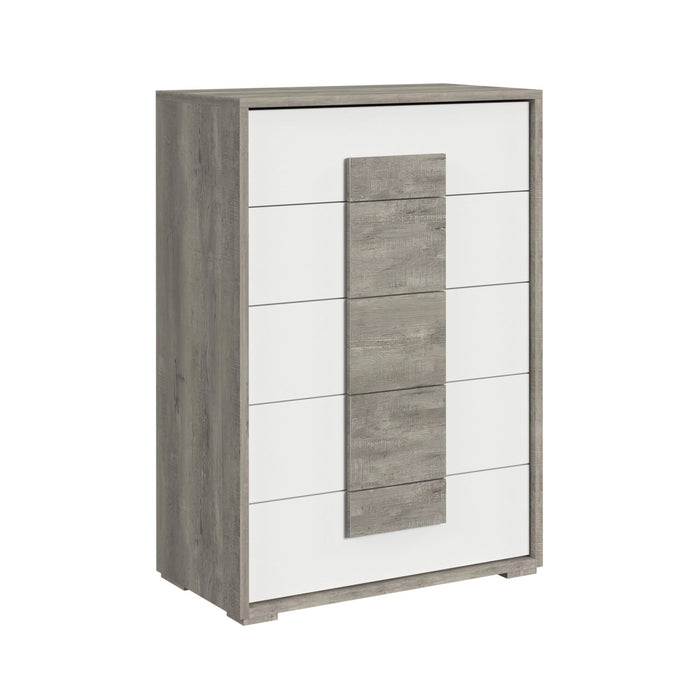 San Matteo - 5-Drawer Chest - Gray – Accent Chests by Elements International at Furniture Wholesale Plus , Nashville furniture store