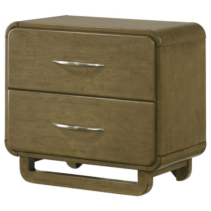 Amsbury - 2-Drawer Nightstand Bedside Table - Nutmeg – Accent Nightstands by Coaster Fine Furniture at Furniture Wholesale Plus , Nashville furniture store