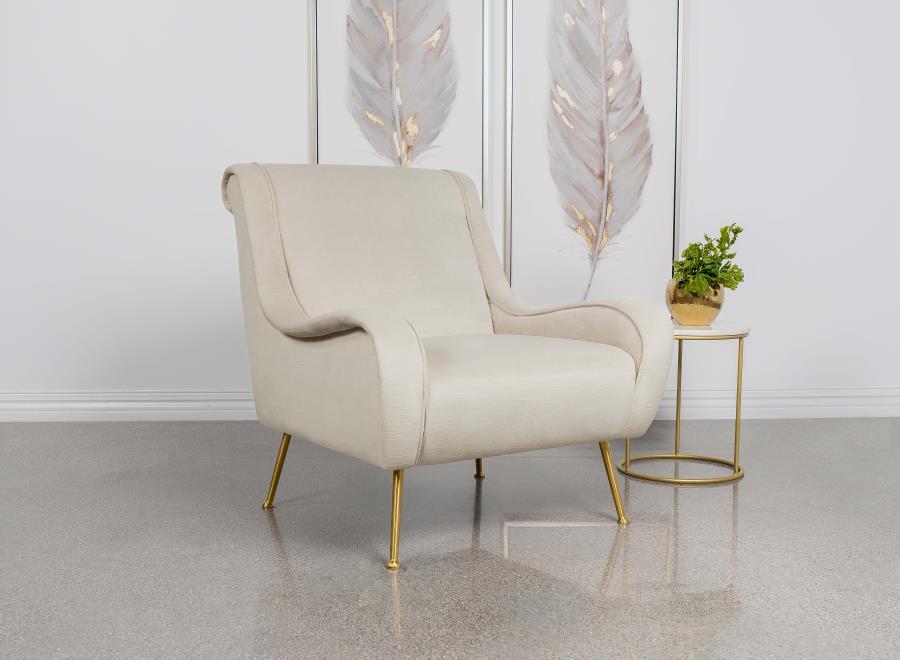Ricci - Upholstered Saddle Arm Accent Chair – Arm Chairs by Coaster Fine Furniture at Furniture Wholesale Plus , Nashville furniture store