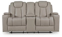 Elevate Edges - Glide Reclining Loveseat With Console - Coin – Reclining Loveseats by Signature Design by Ashley® at Furniture Wholesale Plus , Nashville furniture store