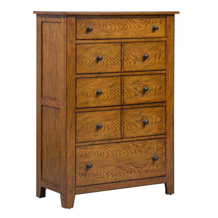 Grandpas Cabin - 5 Drawer Chest - Aged Oak – Accent Chests by Liberty Furniture at Furniture Wholesale Plus , Nashville furniture store