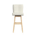 Cambrie - Upholstered Swivel Bar Stool With Boucle (Set of 2) - Beige / Natural – Stool Sets by Elements International at Furniture Wholesale Plus , Nashville furniture store