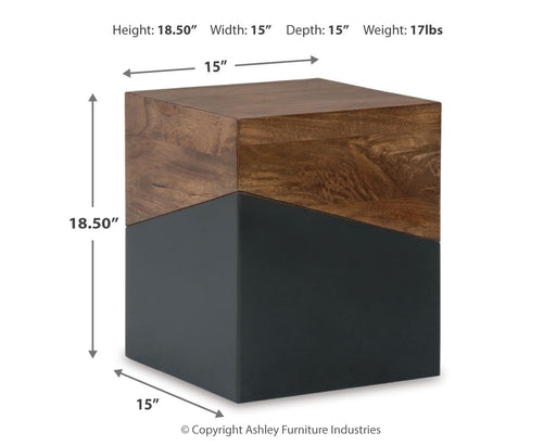 Trailbend - Accent Table - Brown / Gunmetal – Accent Tables by Signature Design by Ashley® at Furniture Wholesale Plus , Nashville furniture store