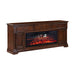 Fireplace TV Consoles - 512 84" Console With Fire FTS - Brown – Fireplace TV Stands by Liberty Furniture at Furniture Wholesale Plus , Nashville furniture store