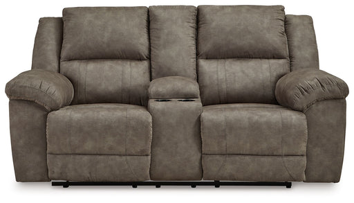 Laresview - Dbl Reclining Loveseat with Console - Fossil – Reclining Loveseats by Signature Design by Ashley® at Furniture Wholesale Plus , Nashville furniture store