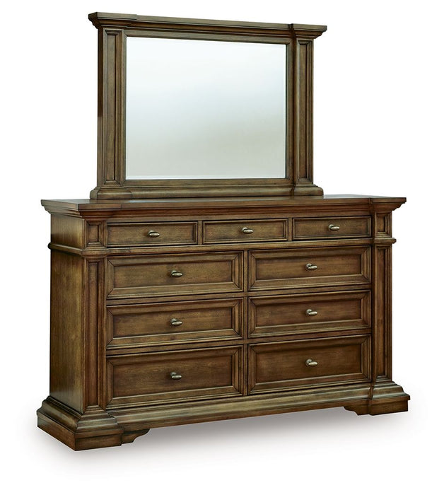 Frantanna - 3 Pc. - Queen Panel Bed, Dresser And Mirror - Brown – 3 Piece Bedroom Sets by Signature Design by Ashley® at Furniture Wholesale Plus , Nashville furniture store