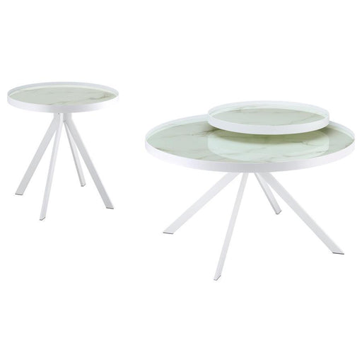 Briggs - Round Coffee And End Table Set – Table Sets by Coaster Fine Furniture at Furniture Wholesale Plus , Nashville furniture store