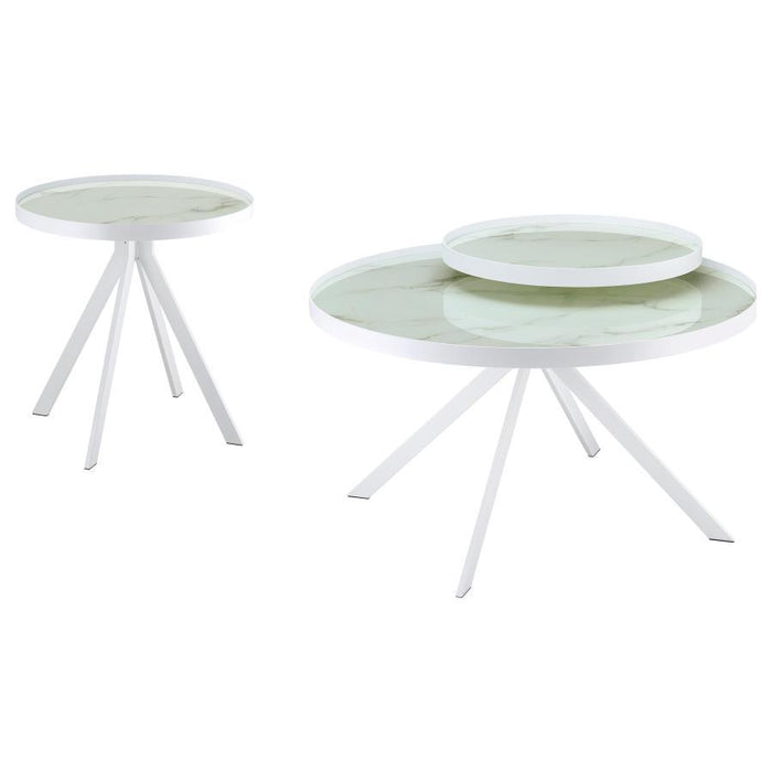 Briggs - Round Coffee And End Table Set – Table Sets by Coaster Fine Furniture at Furniture Wholesale Plus , Nashville furniture store