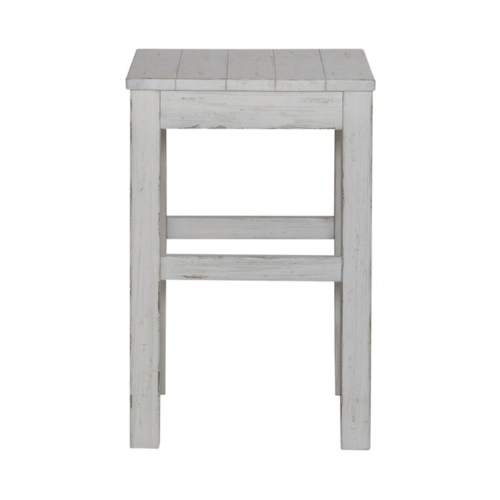 River Place - Console Stool - Riverstone White & Tobacco – Counter Height (24"-27") by Liberty Furniture at Furniture Wholesale Plus , Nashville furniture store
