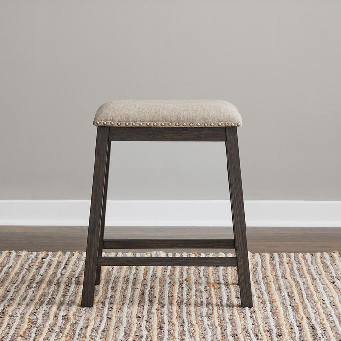 Harrison - Upholstered Console Stool - Espresso – Counter Height (24"-27") by Liberty Furniture at Furniture Wholesale Plus , Nashville furniture store