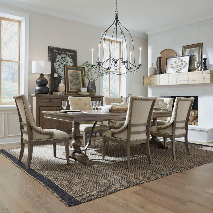 Americana Farmhouse - Trestle Table Set – 5 Piece Dining Room Sets by Liberty Furniture at Furniture Wholesale Plus , Nashville furniture store