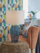Tallow - Glass Table Lamp - Blue – Table Lamps by Signature Design by Ashley® at Furniture Wholesale Plus , Nashville furniture store