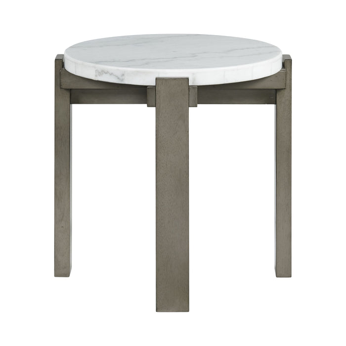 Rosamel - Round End Table - Gray – End Tables by Elements International at Furniture Wholesale Plus , Nashville furniture store