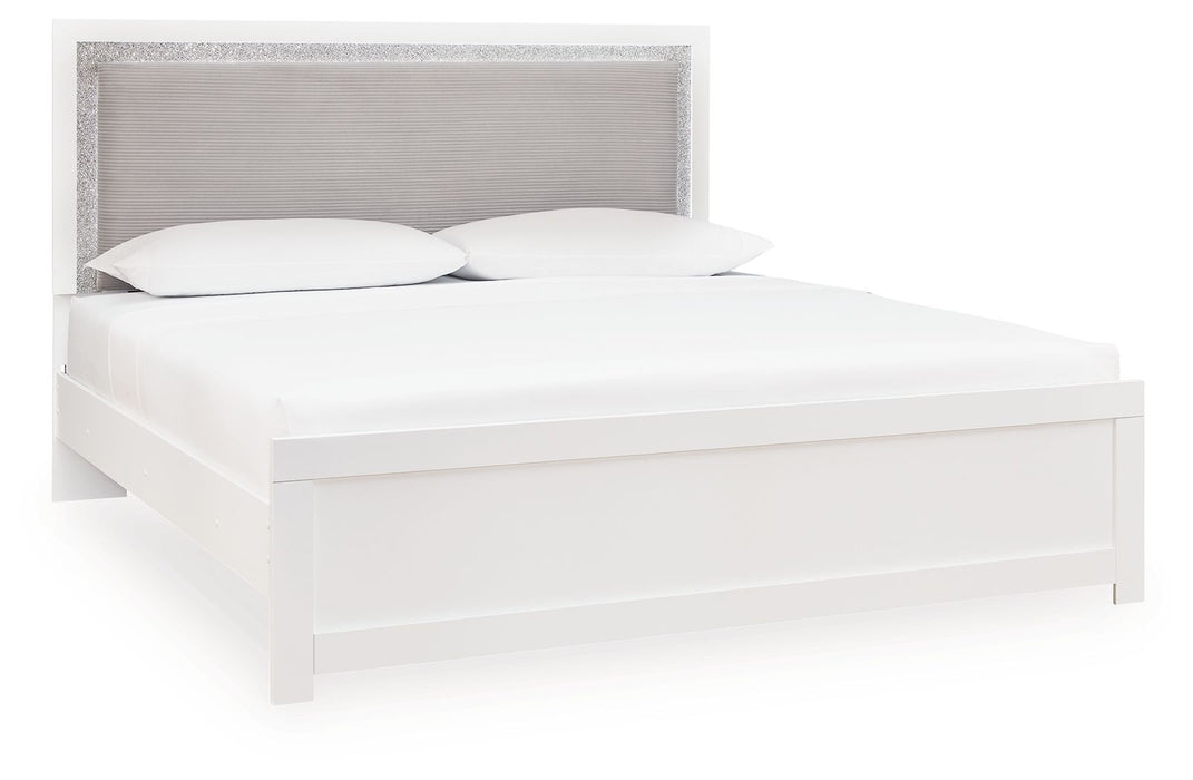 Maeling - King Upholstered Panel Bed - White – Upholstered Beds by Signature Design by Ashley® at Furniture Wholesale Plus , Nashville furniture store