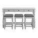 New Haven - Sofa Table With 3 Stools - Oyster Shell - Premium 4 Piece Living Room Sets from Emerald Home - Just $819! Shop now at Furniture Wholesale Plus  We are the best furniture store in Nashville, Hendersonville, Goodlettsville, Madison, Antioch, Mount Juliet, Lebanon, Gallatin, Springfield, Murfreesboro, Franklin, Brentwood
