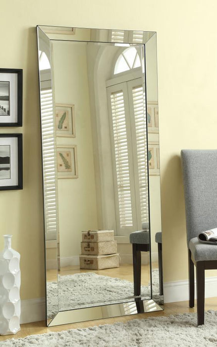 Barnett - Full Length Floor Or Wall Mirror - Silver - Premium Floor Mirrors from CoasterEveryday - Just $299! Shop now at Furniture Wholesale Plus  We are the best furniture store in Nashville, Hendersonville, Goodlettsville, Madison, Antioch, Mount Juliet, Lebanon, Gallatin, Springfield, Murfreesboro, Franklin, Brentwood