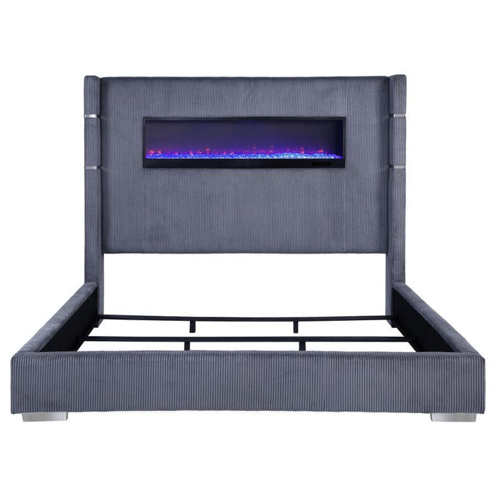 Tisdall - Upholstered Fireplace Bed – Upholstered Beds by Coaster Fine Furniture at Furniture Wholesale Plus , Nashville furniture store