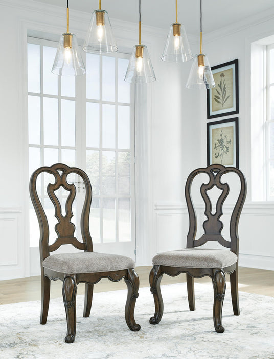 Maylee - Dining Upholstered Side Chair (Set of 2) - Dark Brown – Chair Sets by Signature Design by Ashley® at Furniture Wholesale Plus , Nashville furniture store