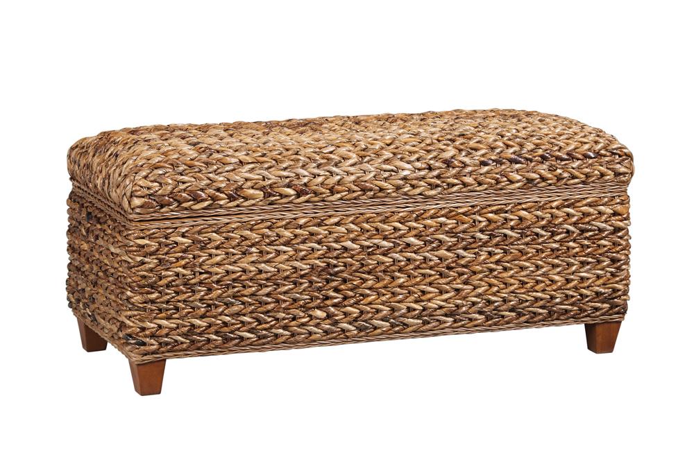 Laughton Hand-Woven Banana Leaf Storage Trunk Amber - Premium Bench from Coaster Z2 Standard - Just $370! Shop now at Furniture Wholesale Plus  We are the best furniture store in Nashville, Hendersonville, Goodlettsville, Madison, Antioch, Mount Juliet, Lebanon, Gallatin, Springfield, Murfreesboro, Franklin, Brentwood