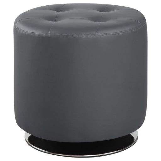 Bowman Round Upholstered Ottoman Grey - Premium Ottoman from Coaster Z2 Standard - Just $86! Shop now at Furniture Wholesale Plus  We are the best furniture store in Nashville, Hendersonville, Goodlettsville, Madison, Antioch, Mount Juliet, Lebanon, Gallatin, Springfield, Murfreesboro, Franklin, Brentwood