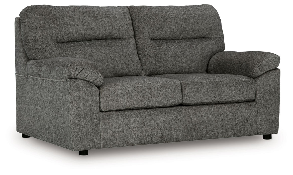 Bindura - Loveseat - Mineral – Stationary Loveseats by Signature Design by Ashley® at Furniture Wholesale Plus , Nashville furniture store