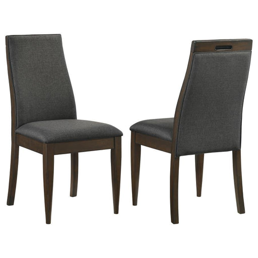 Wes - Upholstered Dining Side Chair (Set of 2) - Dark Walnut - Premium Chair Sets from CoasterEssence - Just $299! Shop now at Furniture Wholesale Plus  We are the best furniture store in Nashville, Hendersonville, Goodlettsville, Madison, Antioch, Mount Juliet, Lebanon, Gallatin, Springfield, Murfreesboro, Franklin, Brentwood
