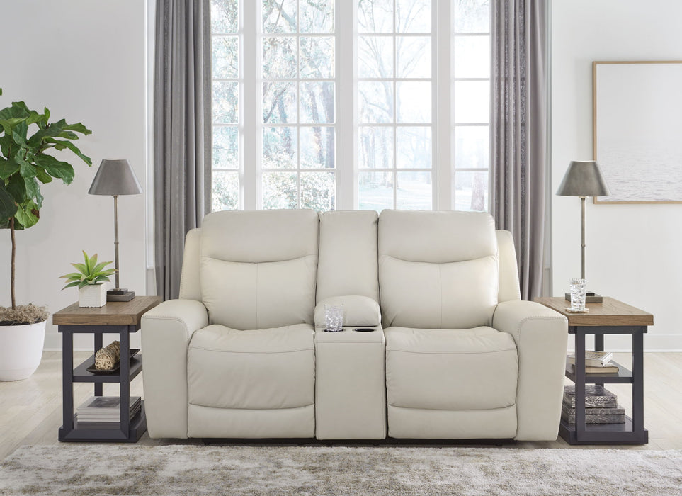 Mindanao - Power Reclining Loveseat With Console /Adj Hdrst – Reclining Loveseats by Signature Design by Ashley® at Furniture Wholesale Plus , Nashville furniture store