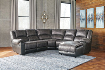 Nantahala 3-Piece Reclining Sectional with Chaise - Premium Sectional from Ashley Furniture - Just $1177.65! Shop now at Furniture Wholesale Plus  We are the best furniture store in Nashville, Hendersonville, Goodlettsville, Madison, Antioch, Mount Juliet, Lebanon, Gallatin, Springfield, Murfreesboro, Franklin, Brentwood