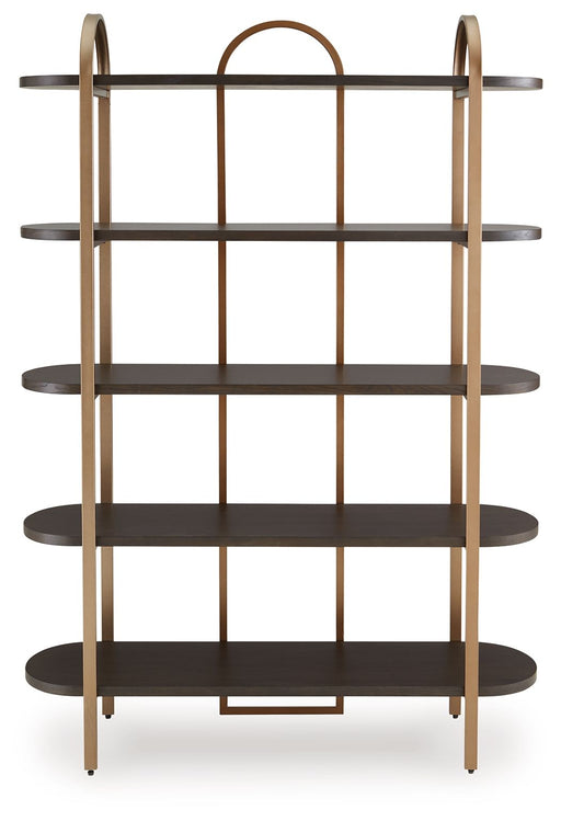 Brentmour - Brown / Gold Finish - Bookcase - Premium Etageres from Signature Design by Ashley® - Just $298! Shop now at Furniture Wholesale Plus  We are the best furniture store in Nashville, Hendersonville, Goodlettsville, Madison, Antioch, Mount Juliet, Lebanon, Gallatin, Springfield, Murfreesboro, Franklin, Brentwood