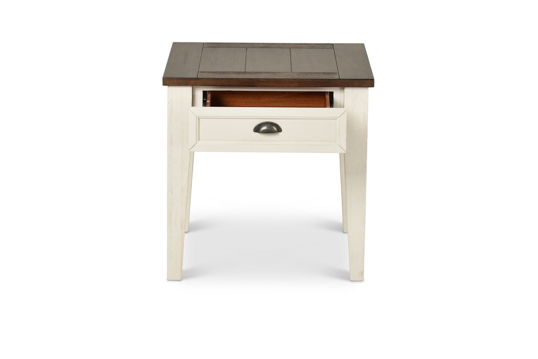 Cayla - End Table - Dark Oak / White – End Tables by Steve Silver Furniture at Furniture Wholesale Plus , Nashville furniture store