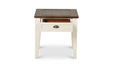 Cayla - End Table - Dark Oak / White – End Tables by Steve Silver Furniture at Furniture Wholesale Plus , Nashville furniture store