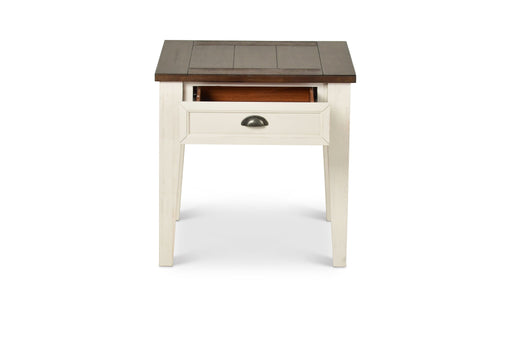 Cayla - End Table - Dark Oak / White – End Tables by Steve Silver Furniture at Furniture Wholesale Plus , Nashville furniture store