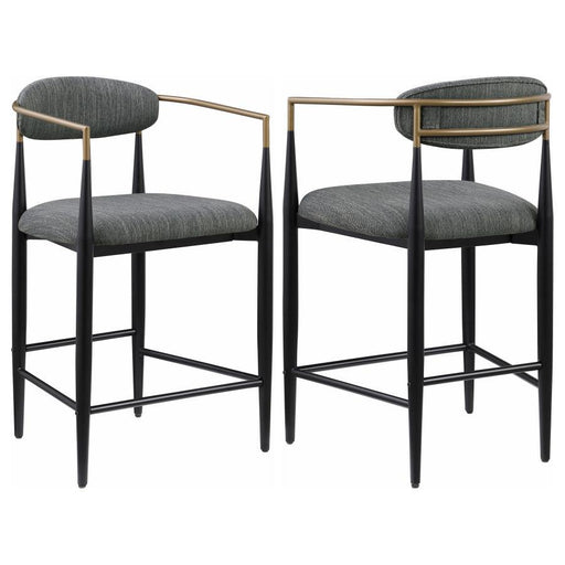 Tina - Metal Counter Height Bar Stool With Upholstered Back And Seat (Set of 2) - Premium Stool Sets from Coaster Fine Furniture - Just $419! Shop now at Furniture Wholesale Plus  We are the best furniture store in Nashville, Hendersonville, Goodlettsville, Madison, Antioch, Mount Juliet, Lebanon, Gallatin, Springfield, Murfreesboro, Franklin, Brentwood