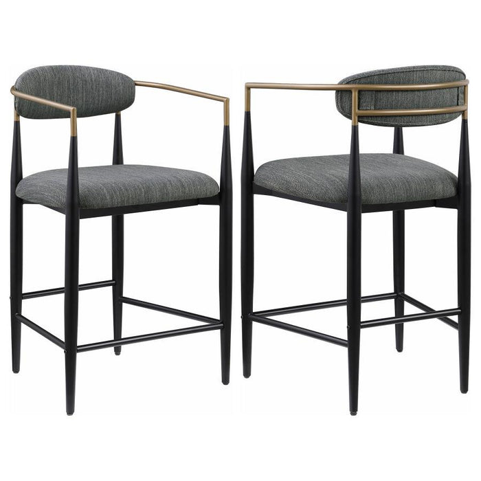Tina - Metal Counter Height Bar Stool With Upholstered Back And Seat (Set of 2) - Premium Stool Sets from Coaster Fine Furniture - Just $419! Shop now at Furniture Wholesale Plus  We are the best furniture store in Nashville, Hendersonville, Goodlettsville, Madison, Antioch, Mount Juliet, Lebanon, Gallatin, Springfield, Murfreesboro, Franklin, Brentwood