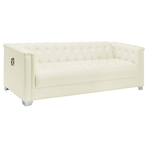 Chaviano Tufted Upholstered Sofa Pearl White - Premium Sofa from Coaster Z2 Standard - Just $998! Shop now at Furniture Wholesale Plus  We are the best furniture store in Nashville, Hendersonville, Goodlettsville, Madison, Antioch, Mount Juliet, Lebanon, Gallatin, Springfield, Murfreesboro, Franklin, Brentwood