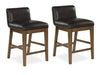 Cabalynn - Upholstered Barstool (Set of 2) - Two-tone Brown – Stool Sets by Signature Design by Ashley® at Furniture Wholesale Plus , Nashville furniture store