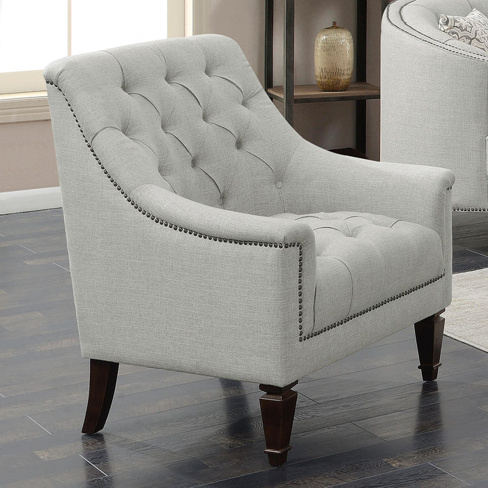 Avonlea Sloped Arm Upholstered Chair Grey - Premium Chair from Coaster Z2 Standard - Just $480! Shop now at Furniture Wholesale Plus  We are the best furniture store in Nashville, Hendersonville, Goodlettsville, Madison, Antioch, Mount Juliet, Lebanon, Gallatin, Springfield, Murfreesboro, Franklin, Brentwood