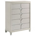 Olivia - 5-Drawer Bedroom Chest Of Drawers - Pearl White – Accent Chests by Coaster Fine Furniture at Furniture Wholesale Plus , Nashville furniture store