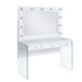 Jacey - Complete Vanity With Lightbulbs - Glossy White – Vanity Desks by Elements International at Furniture Wholesale Plus , Nashville furniture store