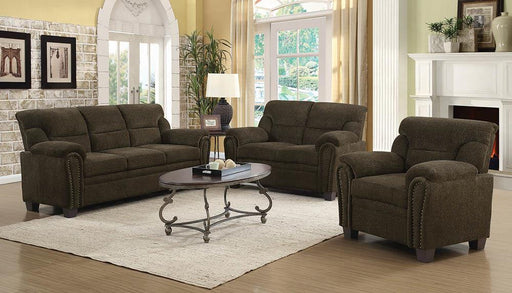 Clementine Upholstered Pillow Top Arm Living Room Set - Premium Living Room Set from Coaster Z2 Standard - Just $1558! Shop now at Furniture Wholesale Plus  We are the best furniture store in Nashville, Hendersonville, Goodlettsville, Madison, Antioch, Mount Juliet, Lebanon, Gallatin, Springfield, Murfreesboro, Franklin, Brentwood