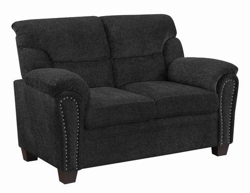 Clementine Upholstered Loveseat with Nailhead Trim Grey - Premium Loveseat from Coaster Z2 Standard - Just $520! Shop now at Furniture Wholesale Plus  We are the best furniture store in Nashville, Hendersonville, Goodlettsville, Madison, Antioch, Mount Juliet, Lebanon, Gallatin, Springfield, Murfreesboro, Franklin, Brentwood