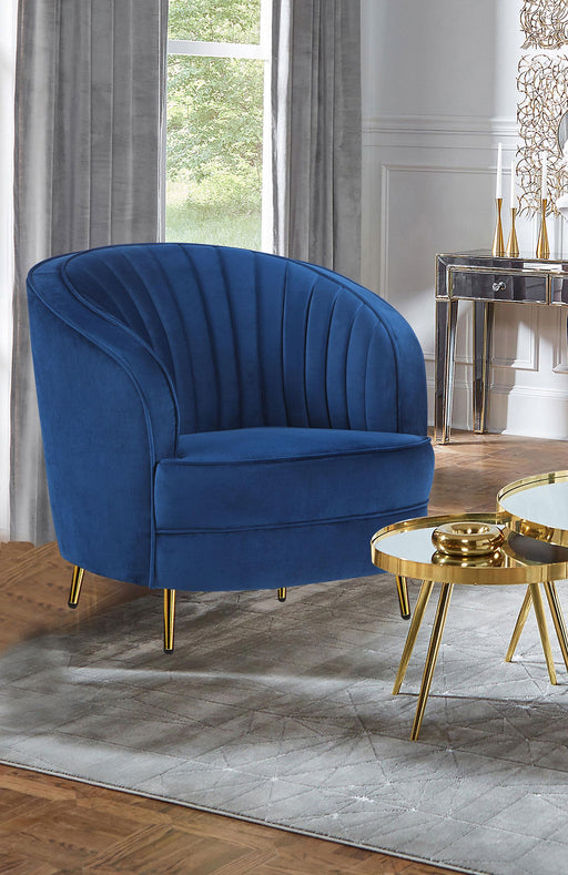 Sophia Upholstered Vertical Channel Tufted Chair Blue - Premium Chair from Coaster Z2 Standard - Just $380! Shop now at Furniture Wholesale Plus  We are the best furniture store in Nashville, Hendersonville, Goodlettsville, Madison, Antioch, Mount Juliet, Lebanon, Gallatin, Springfield, Murfreesboro, Franklin, Brentwood