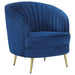 Sophia Upholstered Vertical Channel Tufted Chair Blue - Premium Chair from Coaster Z2 Standard - Just $380! Shop now at Furniture Wholesale Plus  We are the best furniture store in Nashville, Hendersonville, Goodlettsville, Madison, Antioch, Mount Juliet, Lebanon, Gallatin, Springfield, Murfreesboro, Franklin, Brentwood